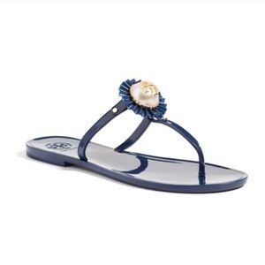 Tory Burch Melody Jelly Flip flop Sandal (Navy) 9